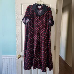 Polka Dot Dress with Collar Unique